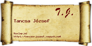 Tancsa József névjegykártya