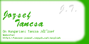 jozsef tancsa business card